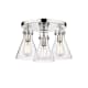 A thumbnail of the Innovations Lighting 411-3F-11-20 Newton Cone Flush Polished Nickel / Clear