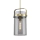 A thumbnail of the Innovations Lighting 413-1SM-17-9 Pilaster Pendant Brushed Brass / Plated Smoke