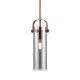 A thumbnail of the Innovations Lighting 423-1S-15-5 Pilaster II Cylinder Pendant Brushed Brass / Plated Smoke