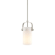 A thumbnail of the Innovations Lighting 423-1S-10-5 Pilaster II Cylinder Pendant Polished Nickel / Matte White