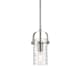 A thumbnail of the Innovations Lighting 423-1S-10-5 Pilaster II Cylinder Pendant Satin Nickel / Deco Swirl