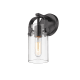 A thumbnail of the Innovations Lighting 423-1W-11-5 Pilaster Sconce Matte Black / Clear