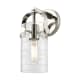 A thumbnail of the Innovations Lighting 423-1W-5-5 Pilaster II Cylinder Sconce Polished Nickel / Deco Swirl