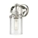 A thumbnail of the Innovations Lighting 423-1W-5-5 Pilaster II Cylinder Sconce Polished Nickel / Seedy