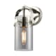 A thumbnail of the Innovations Lighting 423-1W-5-5 Pilaster II Cylinder Sconce Polished Nickel / Plated Smoke