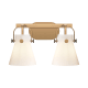 A thumbnail of the Innovations Lighting 423-2W-10-17 Pilaster II Cone Vanity Brushed Brass / Matte White