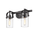 A thumbnail of the Innovations Lighting 423-2W-11-15 Pilaster Vanity Matte Black / Clear