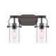 A thumbnail of the Innovations Lighting 423-2W-10-15 Pilaster II Cylinder Vanity Matte Black / Seedy