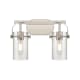 A thumbnail of the Innovations Lighting 423-2W-10-15 Pilaster II Cylinder Vanity Satin Nickel / Seedy