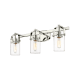 A thumbnail of the Innovations Lighting 423-3W-11-25 Pilaster II Cylinder Vanity Polished Nickel / Clear