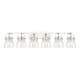 A thumbnail of the Innovations Lighting 423-6W-10-46 Pilaster II Bell Vanity Polished Nickel / Clear