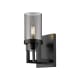 A thumbnail of the Innovations Lighting 426-1W-8-6 Utopia Sconce Matte Black / Plated Smoke