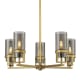 A thumbnail of the Innovations Lighting 426-5CR-12-28 Utopia Chandelier Brushed Brass / Plated Smoke