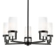 A thumbnail of the Innovations Lighting 426-5CR-12-28 Utopia Chandelier Matte Black / Matte White