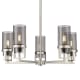 A thumbnail of the Innovations Lighting 426-5CR-12-28 Utopia Chandelier Satin Nickel / Plated Smoke