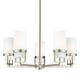 A thumbnail of the Innovations Lighting 426-5CR-12-28 Utopia Chandelier Satin Nickel / Matte White