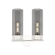 A thumbnail of the Innovations Lighting 427-2W-17-14 Claverack Vanity Polished Nickel / Plated Smoke