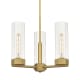A thumbnail of the Innovations Lighting 427-3CR-16-22 Claverack Pendant Brushed Brass / Clear