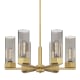 A thumbnail of the Innovations Lighting 427-6CR-16-29 Claverack Chandelier Brushed Brass / Plated Smoke