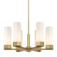 A thumbnail of the Innovations Lighting 427-6CR-16-29 Claverack Chandelier Brushed Brass / Matte White