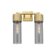 A thumbnail of the Innovations Lighting 428-2W-16-14 Bolivar Vanity Brushed Brass / Plated Smoke