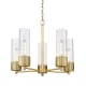 A thumbnail of the Innovations Lighting 428-5CR-12-25 Bolivar Chandelier Brushed Brass / Clear