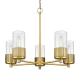 A thumbnail of the Innovations Lighting 428-5CR-7-25 Bolivar Chandelier Brushed Brass / Seedy