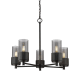 A thumbnail of the Innovations Lighting 428-5CR-7-25 Bolivar Chandelier Matte Black / Plated Smoke