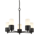 A thumbnail of the Innovations Lighting 428-5CR-7-25 Bolivar Chandelier Matte Black / Matte White