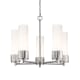 A thumbnail of the Innovations Lighting 428-5CR-12-25 Bolivar Chandelier Polished Nickel / Matte White