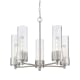 A thumbnail of the Innovations Lighting 428-5CR-12-25 Bolivar Chandelier Satin Nickel / Clear