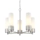 A thumbnail of the Innovations Lighting 428-5CR-12-25 Bolivar Chandelier Satin Nickel / Matte White