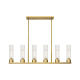 A thumbnail of the Innovations Lighting 429-6I-13-44 Empire Linear Brushed Brass / Clear