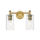 A thumbnail of the Innovations Lighting 434-2W-11-14 Crown Point Vanity Brushed Brass / Clear