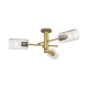 A thumbnail of the Innovations Lighting 434-3F-10-29 Crown Point Flush Brushed Brass / Deco Swirl