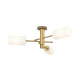 A thumbnail of the Innovations Lighting 434-3F-10-29 Crown Point Flush Brushed Brass / Matte White