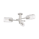 A thumbnail of the Innovations Lighting 434-3F-10-29 Crown Point Flush Satin Nickel / Seedy