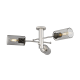 A thumbnail of the Innovations Lighting 434-3F-10-29 Crown Point Flush Satin Nickel / Plated Smoke