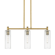 A thumbnail of the Innovations Lighting 434-3I-15-31 Crown Point Linear Brushed Brass / Clear