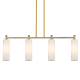 A thumbnail of the Innovations Lighting 434-4I-15-44 Crown Point Linear Brushed Brass / Matte White