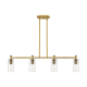 A thumbnail of the Innovations Lighting 434-4I-10-44 Crown Point Linear Brushed Brass / Clear