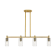 A thumbnail of the Innovations Lighting 434-4I-10-44 Crown Point Linear Brushed Brass / Seedy