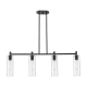 A thumbnail of the Innovations Lighting 434-4I-15-44 Crown Point Linear Matte Black / Clear