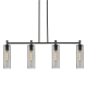 A thumbnail of the Innovations Lighting 434-4I-15-44 Crown Point Linear Matte Black / Plated Smoke