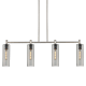 A thumbnail of the Innovations Lighting 434-4I-15-44 Crown Point Linear Satin Nickel / Plated Smoke