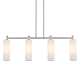 A thumbnail of the Innovations Lighting 434-4I-15-44 Crown Point Linear Satin Nickel / Matte White