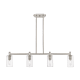 A thumbnail of the Innovations Lighting 434-4I-10-44 Crown Point Linear Satin Nickel / Clear