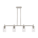 A thumbnail of the Innovations Lighting 434-4I-10-44 Crown Point Linear Satin Nickel / Seedy