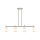 A thumbnail of the Innovations Lighting 434-4I-10-44 Crown Point Linear Satin Nickel / Matte White