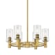 A thumbnail of the Innovations Lighting 434-6CR-10-24 Crown Point Chandelier Brushed Brass / Clear